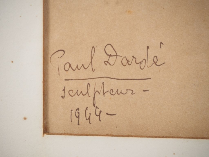 Paul DARDE.  "Etude pour Hippocrate" Aquarelle, signée en bas à gauche