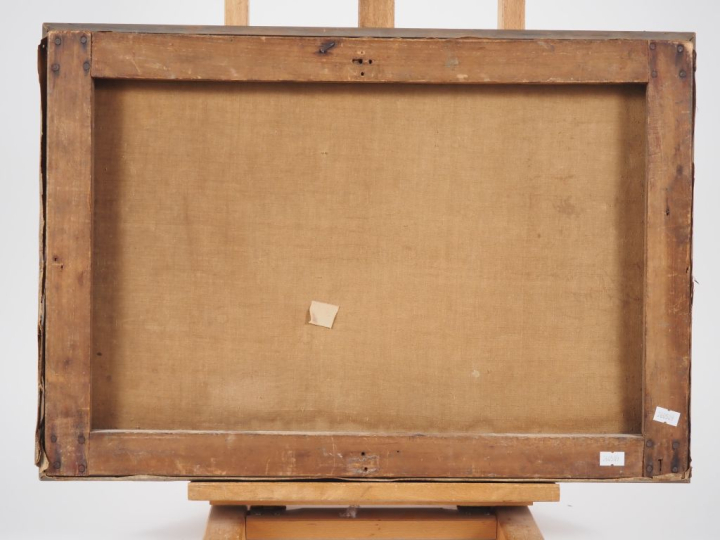 DIETERLE.  "lavandières" Huile sur toile, signée en bas à gauche  Dim.