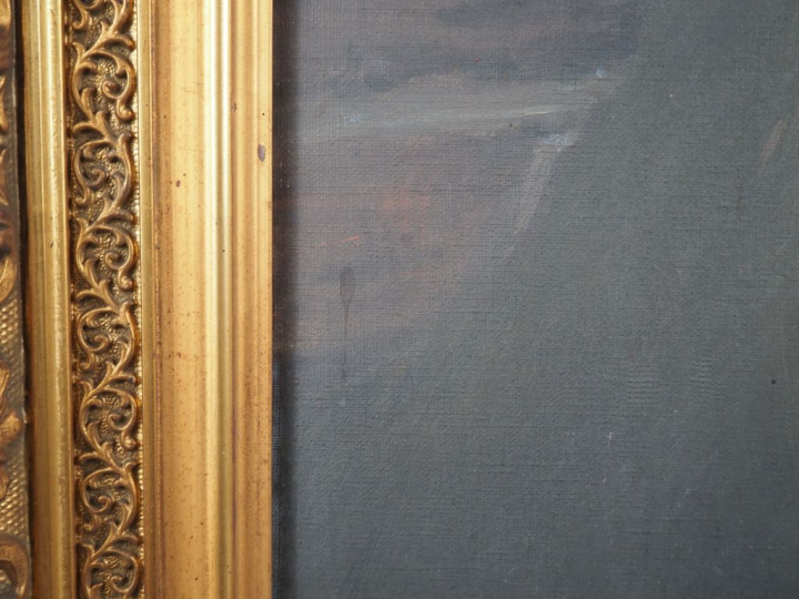 H. GOURSE. "la mort d'Atala" Huile sur toile, signée en bas à gauche D