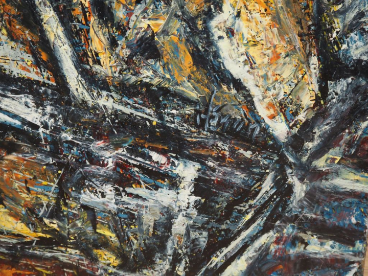 Christian HENON.  "Repartir I et Repartir II" Dyptique, huiles sur toi