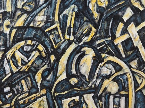 Christian HENON.  "Etude II" Huile sur toile, signée et titrée au dos 