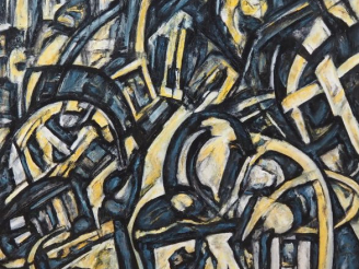 Vente aux enchères Christian HENON.  "Etude II" Huile sur toile, signée et titrée au dos 