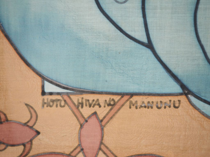 Bobby HOLCOMB. "Maeva" Grande huile sur tissu, signée en bas à droite.