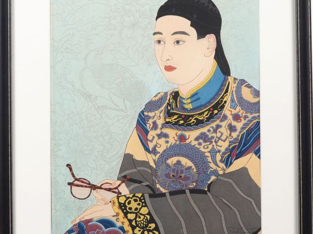 Paul JACOULET.  "Mandarins chinois" et "enfants japonais" 2 lithograph