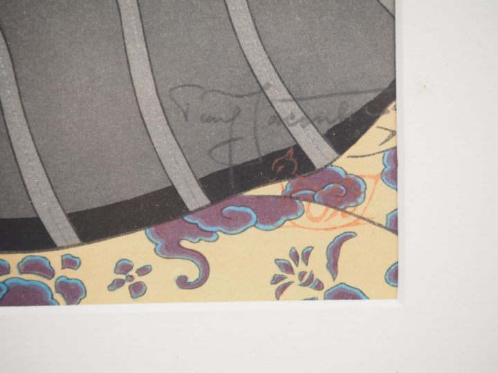 Paul JACOULET.  "Mandarins chinois" et "enfants japonais" 2 lithograph