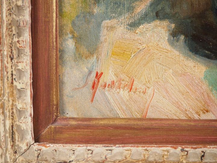 Suzanne Blanche KAEHRLING.  "bouquet de fleurs" Huile sur toile, signé