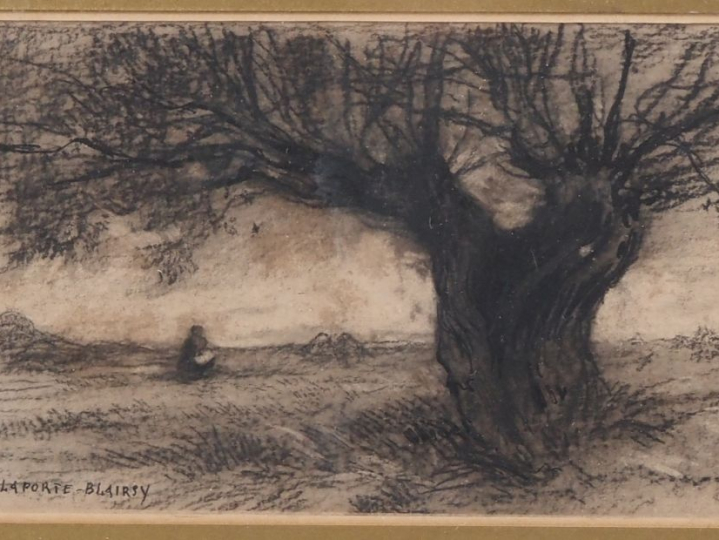 Léo LAPORTE-BLAIRSY.  "paysages" Suite de trois dessins Dim. À vue : 9