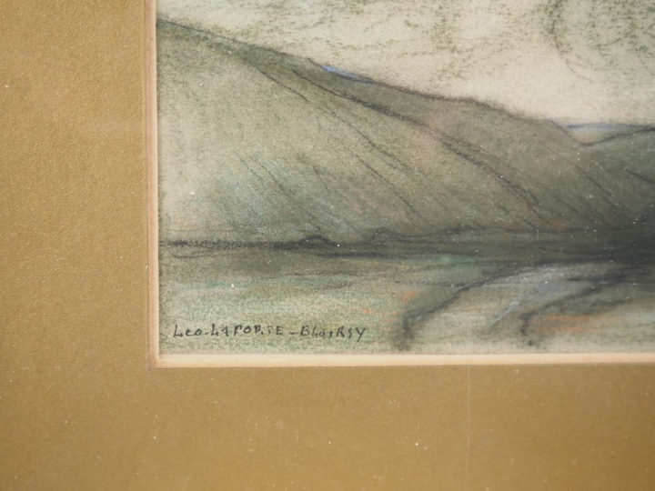 Léo LAPORTE-BLAIRSY.  "paysages" Suite de trois dessins Dim. À vue : 9