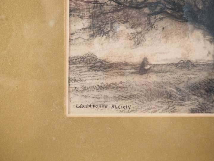 Léo LAPORTE-BLAIRSY.  "paysages" Suite de trois dessins Dim. À vue : 9