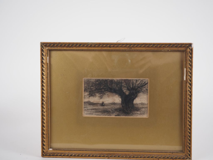 Léo LAPORTE-BLAIRSY.  "paysages" Suite de trois dessins Dim. À vue : 9