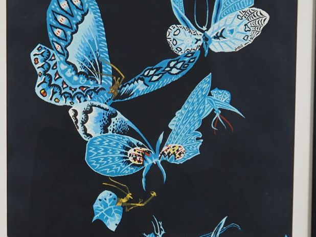 LURCAT. (d'après) "papillons bleus" Reproduction Dim. À vue : 69,5 x 5