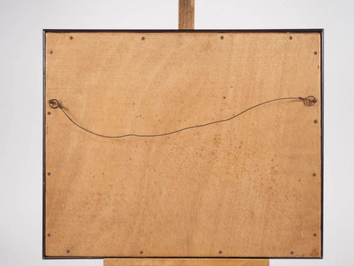 Ecole française fin XIXème.  "scène de chasse à courre" Dessin au cray