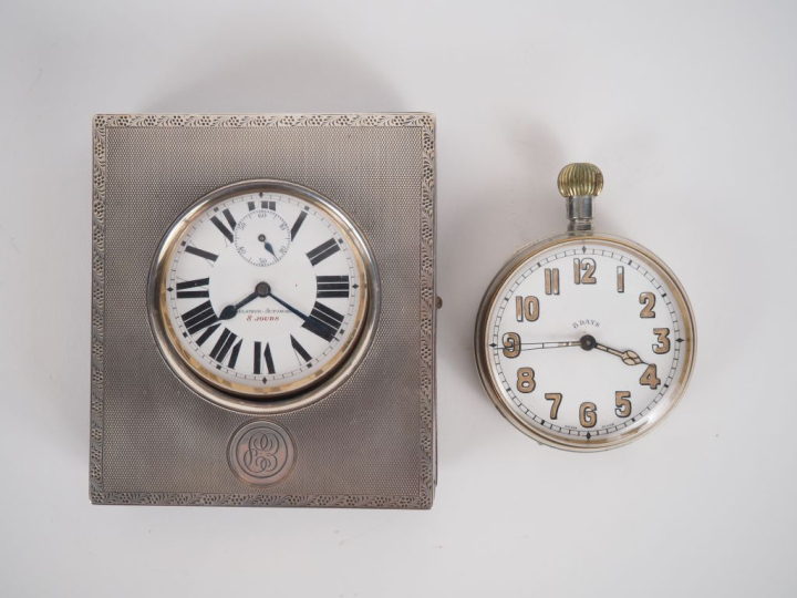 OCTAVA Watch Suisse. Régulateur automobile 8 jours, cadran émaillé, da