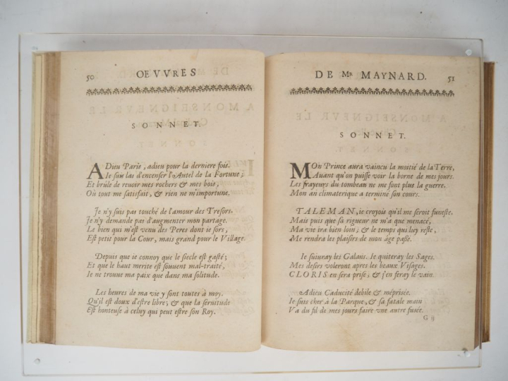 [MAYNARD (François)]. LES ŒUVRES DE MAYNARD. P., Augustin Courbé, 1646