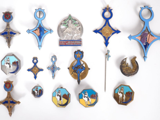 Vente aux enchères COMPAGNIES MEHARISTES ET SAHARIENNES  Ensemble de 15 insignes :  Compa