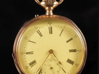 Vente aux enchères ANDRIEU, à Narbonne Montre de gousset Napoléon III en or jaune 750.  C