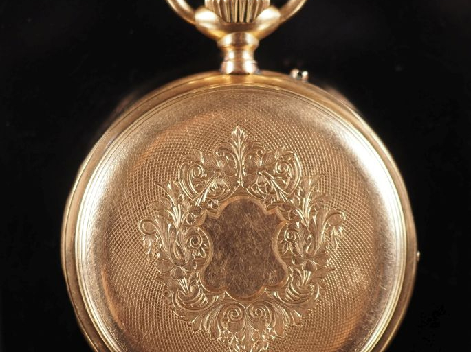 ANDRIEU, à Narbonne Montre de gousset Napoléon III en or jaune 750.  C