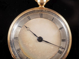 Vente aux enchères L. BERGMILLER, Paris N°633 Montre de gousset en or jaune 750.  Cadran 