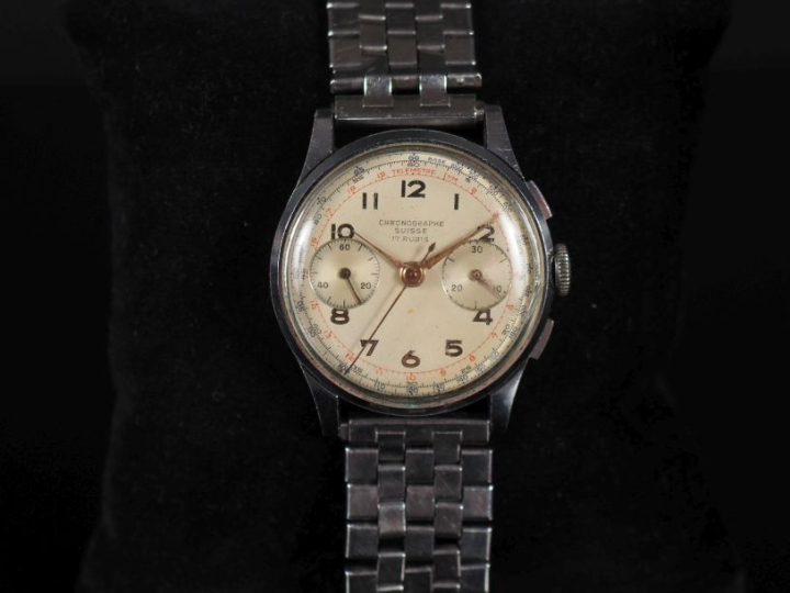 CHRONOGRAPHE, Suisse Ref. 62438 Montre bracelet chronographe.  Chiffre
