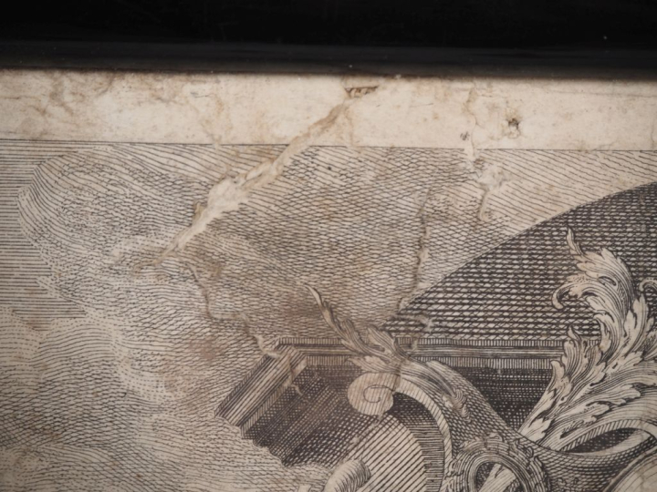 Grande gravure XVIIème d'après Hertz "le Christ présenté à Hérode". Di