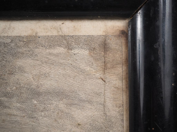 Grande gravure XVIIème d'après Hertz "le Christ présenté à Hérode". Di