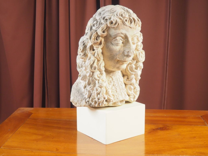 École française XVIIème. "Portrait de Pierre-Paul Riquet" Sculpture en
