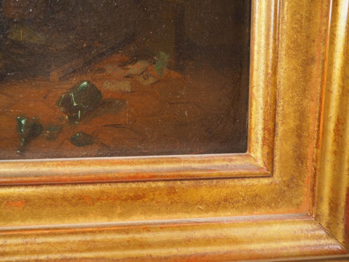 Pierre JONAVILLE (1827-?) "Singeries"  Paire d'huiles sur panneau, un 